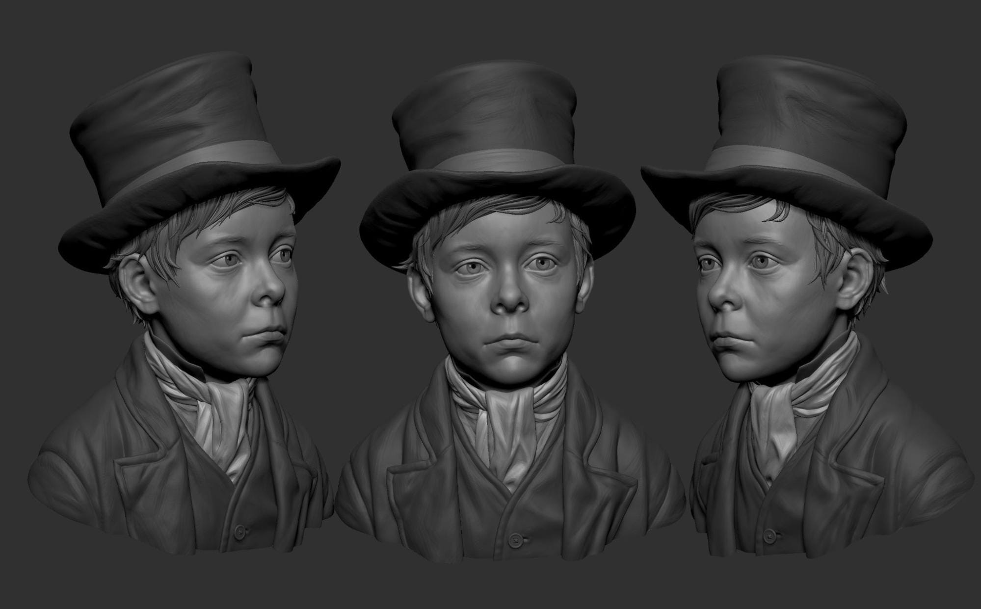 The Artful Dodger ZBrush digital sculpt 3D model by Gnomon Workshop instructor Amy Ash