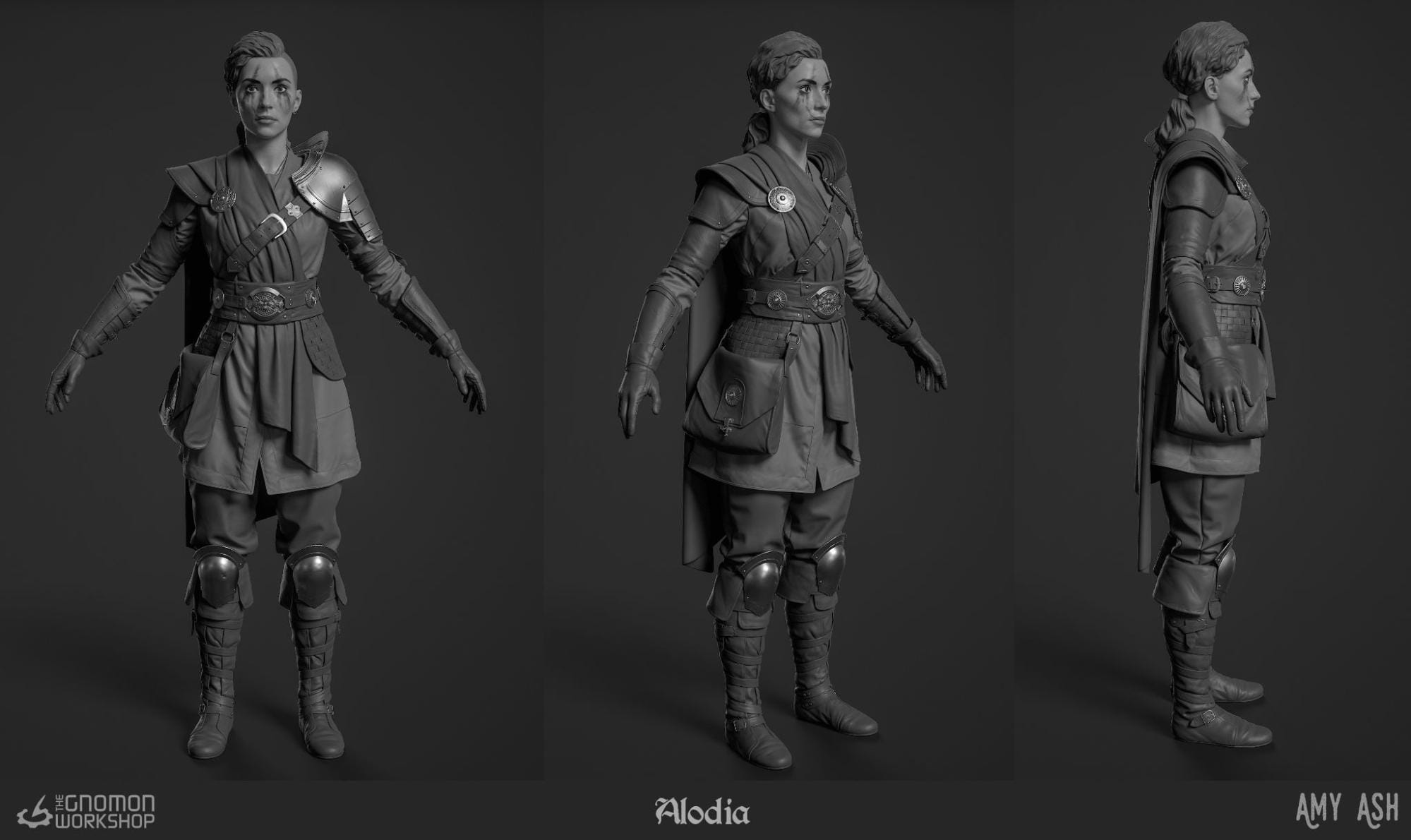 ZBrush character model created for The Gnomon Workshop tutorial by Amy Ash